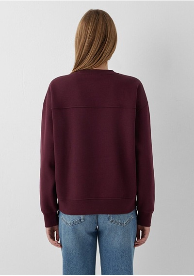 Mavi Yuvarlak Yaka Basıc Sweatshırt Koyu Bordo Bordo Kadın Sweatshirt M1s10576-70422