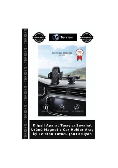 Klipsli Aparat Taşıyıcı Seyahat Ürünü Magnetic Car Holder Araç İçi Telefon Tutucu Jx010 Siyah