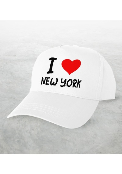 Bk Kids BK Gift I Love New York Tasarımlı Beyaz Şapka - Model 1