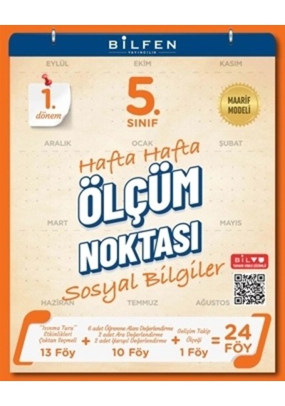 Bilfen 5. Sınıf Sosyal Bilgiler Hafta Hafta Ölçüm Noktası 1.dönem Maarif Model Yeni