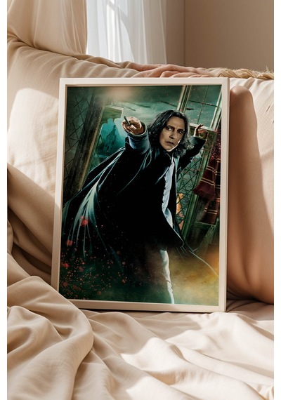 Severus Snape Özel Tasarım Çerçeveli Tablo - Lüks Harry Potter Karakter Posteri Modern Duvar Dekoru Beyaz Severus Snape Özel Tasarım Çerçeveli Tablo - Lüks Harry Potter Karakter Posteri Modern Duvar Dekoru Beyaz