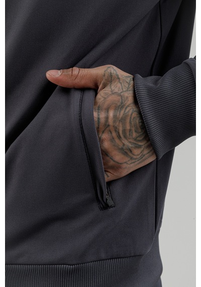 Airlife Sportswear Tam Boy Fermuarlı Erkek Dik Yakalı Eşofman Takımı Titanyum Antrasit