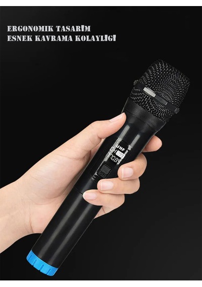 Monozone V-102 VHF Kablosuz Karaoke Mikrofonu