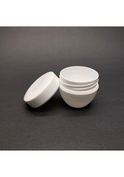 20 Ml Kapaklı Beyaz Krem Kavanozu , 20 Cc Minik Pomat Kutusu , Mini Krem Kutusu X 10 Adet