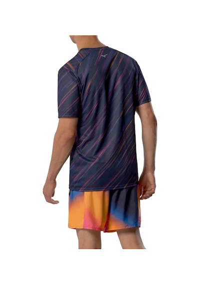 Mizuno Summer Pack Qd Erkek Tişört Lacivert / Turuncu Çok Renkli