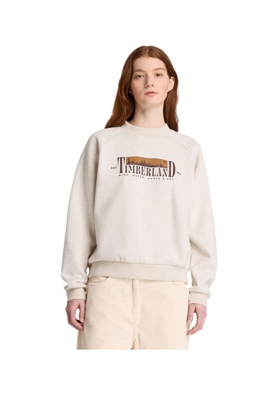 Bc0yh5d5461-r Timberland Brushed Back Chest Graphic Crew Sweatshi Kadın Sweatshirt Bej Bc0yh5d5461-r