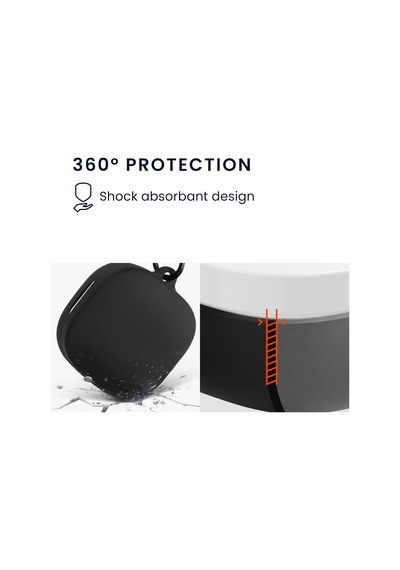 Caseonn Qcy T13 Pro Kılıf Askı Aparatlı Mat Silikon Kırmızı
