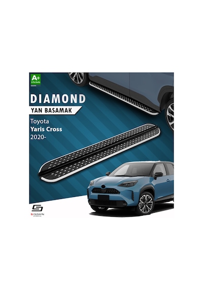 S-dizayn Toyota Yaris Cross Diamond Krom Yan Basamak 183 Cm 2020 Üzeri