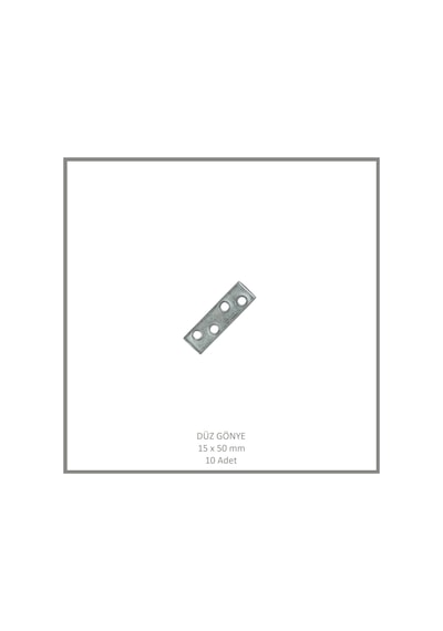 Düz Gönye, Sac Gönye, 15 X 50 Mm 10 Adet Metalik