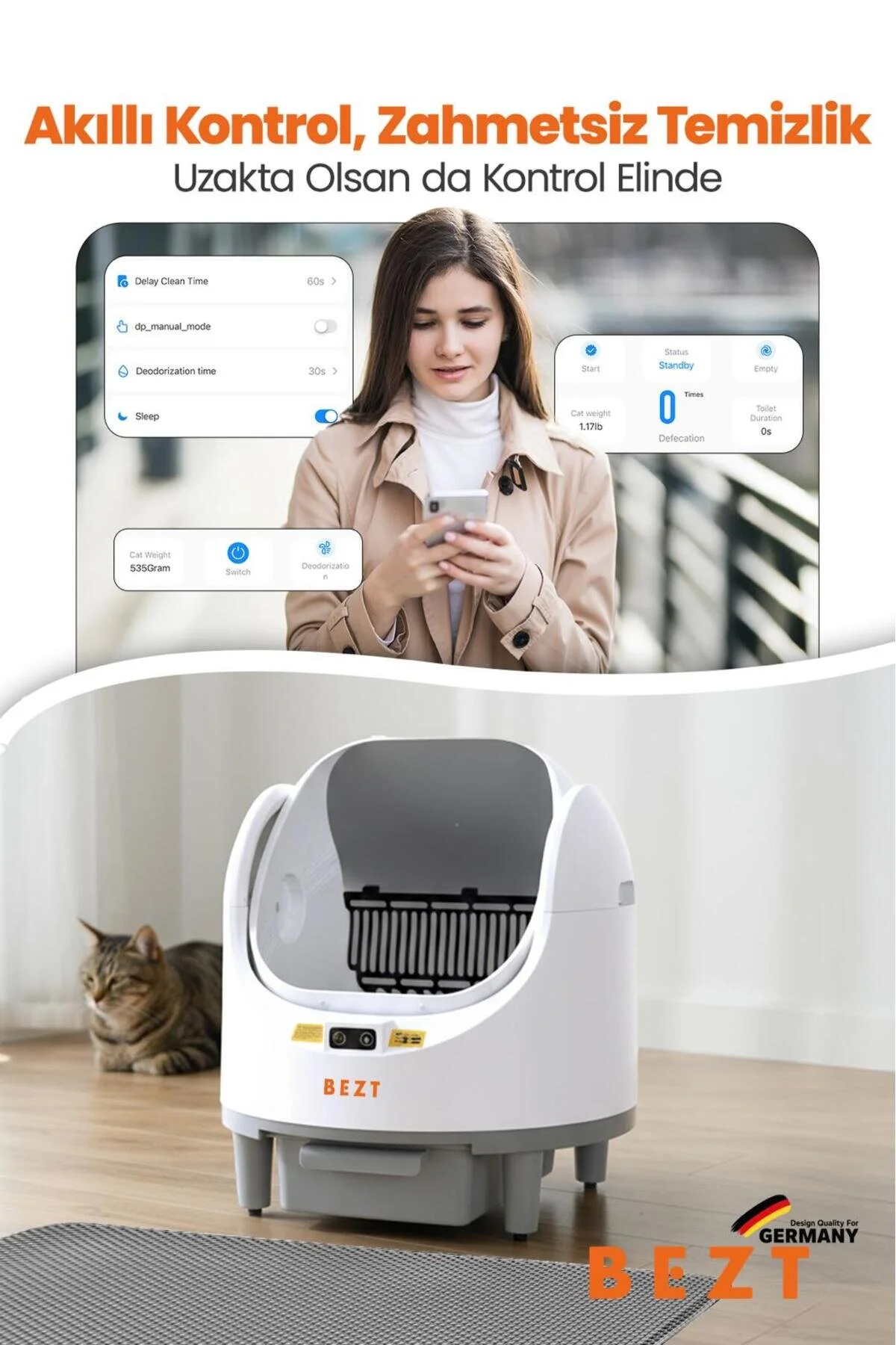 Bezt Pure Cat Otomatik Akıllı Kedi Tuvaleti