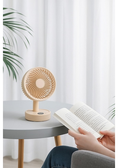 Fressi Jaf17 Taşınabilir Masaüstü Bej Usb Fan