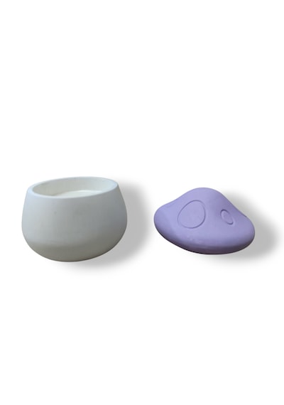 Mantar İçinde Soya Wax Mum -lila Renk Lila
