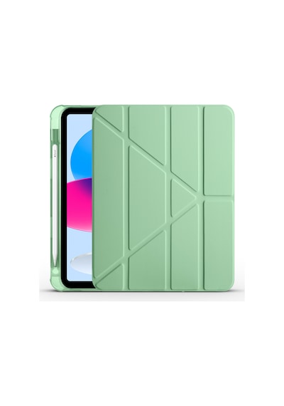 Apple Uyumlu iPad,  10.9 2022 10.nesil Kılıf Tri Folding Kalem Bölmeli Standlı Kılıf
