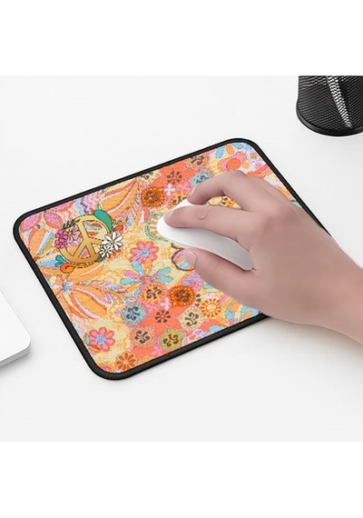 Peace Otantik Tasarımlı 33x28 Cm Mousepad Kaymaz Taban Rahat Konforlu Mouse Pad