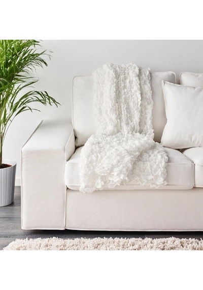 Ikea Ofelıa Polar Koltuk Örtüsü Tek Kişilik 130 X 170 Cm Beyaz
