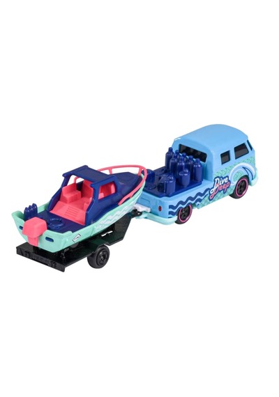 Majorette Volkswagen T1 Ve Tekne Trailer Model Araba