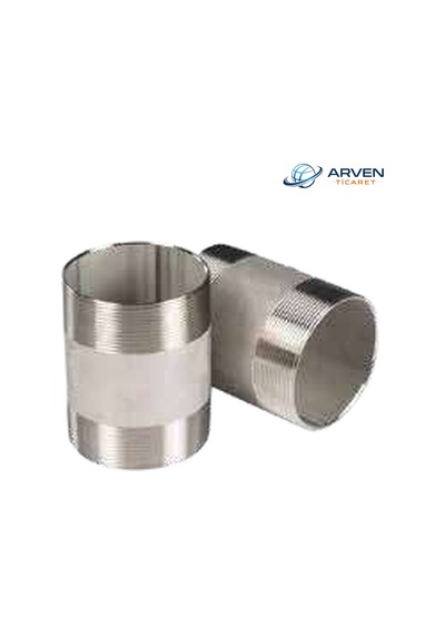 Tkc Ss304 Paslanmaz Çelik Çift Tarafı Dış Dişli Boru Nipel 2 İnç Model Tkc77115-050