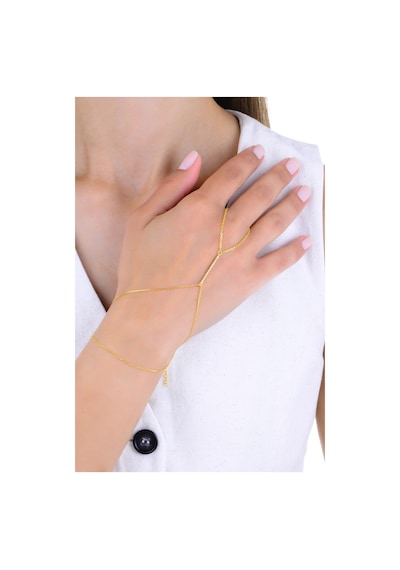 Gümüş Altın Yaldızlı Zirkon Taşlı Modern Bar Çubuk Şahmeran Barcode Beyaz - Rose Gold