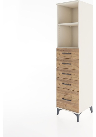 Hyperion Dolap 2 Raflı 5 Çekmeceli 44x44x182 Aytaşı-çam Aytaşı