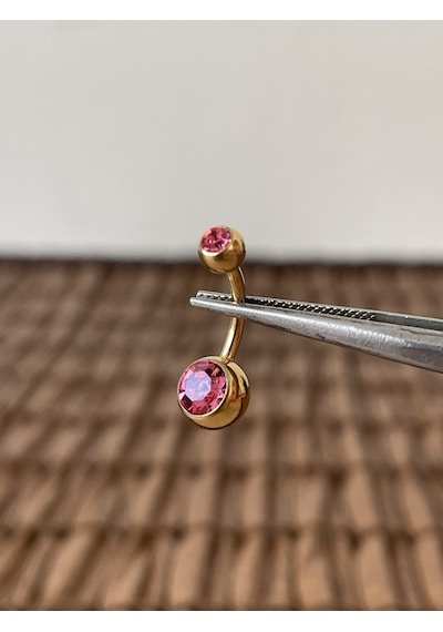 Yüksek Kalite G23 Titanium Pembe Parlak Top Taşlı Titanyum Göbek Piercingi Top 10mm DUMMY 236122954 429