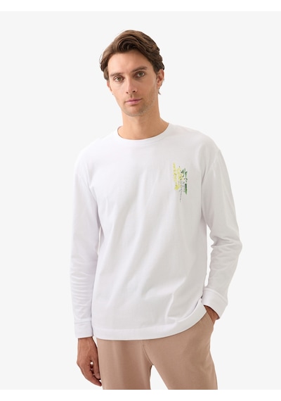 Erkek T-shirt 40829 - Beyaz Beyaz
