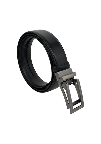Süzer Deri Siyah Suni Deri Otomatik Mekanizmalı Tokalı Deliksiz 3.5 Cm.lik Genişlik Klasik Erkek Kemer // 8201 Siyah