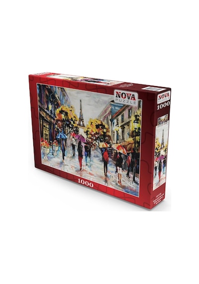 Nova Puzzle 1000 Parça Yağmurlu Havada Eyfel Sokakları Puzzle - Y