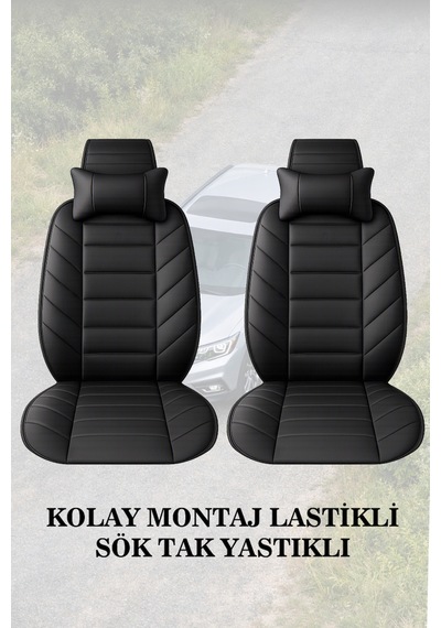 Renault Megane 2014 Uyumlu Siyah Renk Premium Lüks 2 Adet Minder Ve Yastık