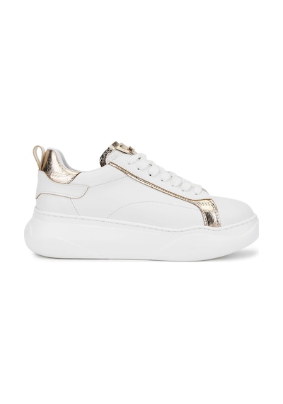 Tamer Tanca Kadın Suni Deri Beyaz Sneakers & Spor Ayakkabı 1009 2200 Bn Ayk Sk25-26 Beyaz/dore Beyaz
