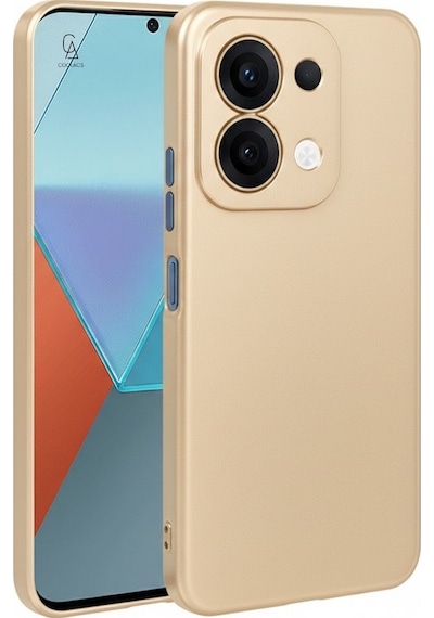 Xiaomi Redmi 15c İle Uyumlu Kılıf Soft Yumuşak Telefon Kılıfı Ve Temperli Cam Ekran Koruyucu Gold