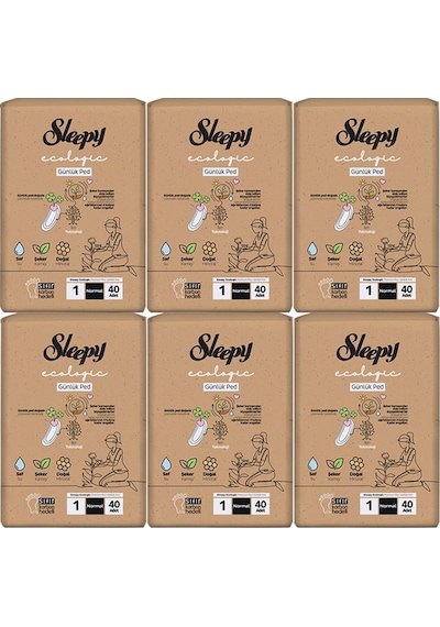 Sleepy Ecologic Premium Günlük Ped Normal 6 X 40