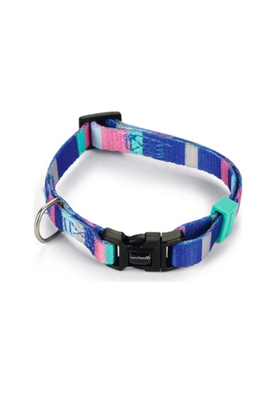 Hnrlıshp Beeztees Köpek Boyun Tasması, Renkli Kaıln Çizgiler, 20-30cm, 10mm Çok Renkli