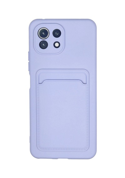 Xiaomi Mi 11 Kılıf Kelvin Kartvizitli Silikon - Ee656 lila