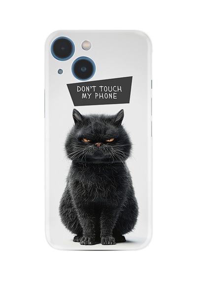 Apple İphone Uyumlu 13 Kılıf İphone 14 Kılıf Boutique Baskılı Resimli Don't Touch Cat Pcode -011