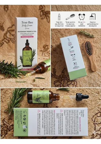 True Bee Daily Dream Rosemary Miracle Oil - Saç Dökülme Karşıtı Biberiye Yağı 100 Ml