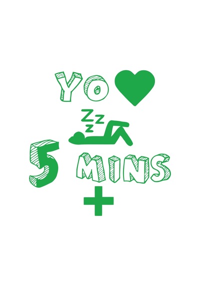 You Love 5 Mins Sticker 17x17 Cm Yeşil