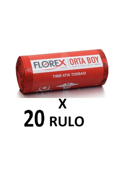 Atık Baskılı Orta Boy çöp poşeti 55x60