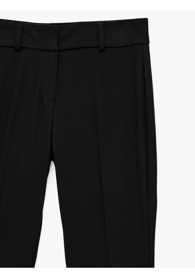 Koton Slim Fit İspanyol Paça Kumaş Pantolon Siyah 6sak40142pw Siyah