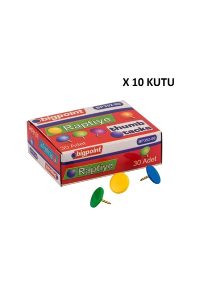 Bigpoint Renkli Raptiye Karışık Renk X 10 Kutu