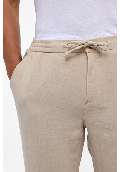 Süvari Bej Slim Düz Jogger Pantolon