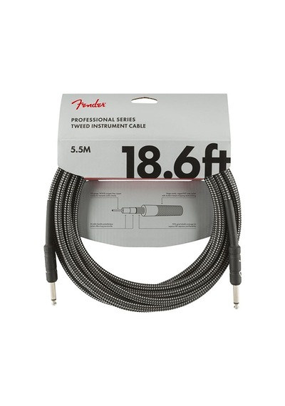 Fender 0990820068 Professional Enstrüman Kablosu 5.5m - Gri Tweed Klasik Gri Tweed Profesyonel Sahne Ve Stüdyo Kullanımı
