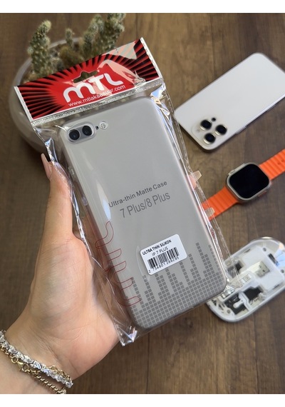 Apple iPhone 7 Plus Uyumlu Süper İnce Mat Ultra Thin Silikon Kılıf Şeffaf