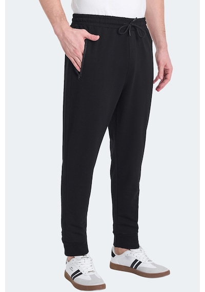 Slazenger Ognen I Erkek Fermuar Cepli Siyah Eşofman Altı Siyah