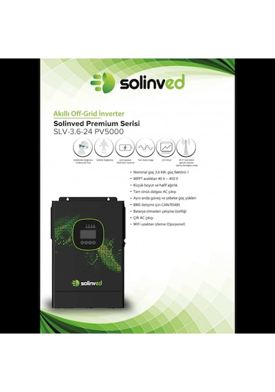 Solinved Gordion Serisi 3.6 Kw 24v Mppt Off-grıd İnverter