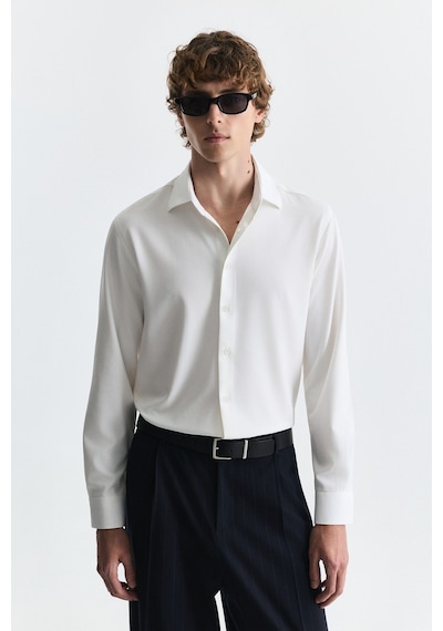 Antioch Comfort Slim Fit Gömlek Ekru