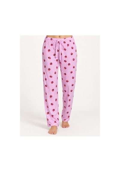 Fit Women Kadın Premium Desenli Rahat Kesim Pembe Pijama Altı 4774
