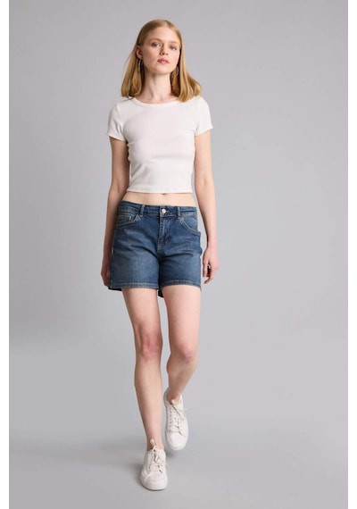 Defacto Slim Fit Normal Bel Şort H6236ax26smnm28 Mavi-nm28