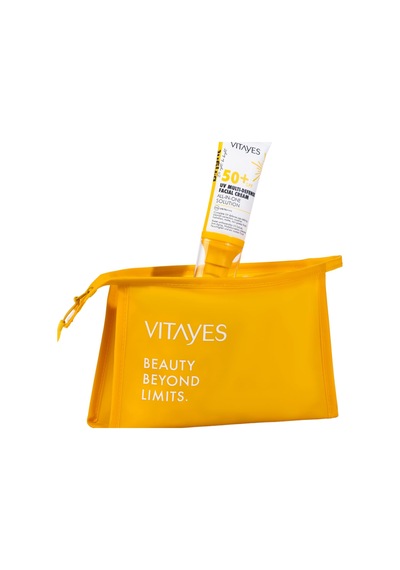 Vıtayes Yüz Güneş Kremi Spf50 Çok Fonksiyonlu Yüksek Uv Koruma Yaşlanma Karşıtı Nemlendirme Cilt Bakımı, 50 Ml Sku: Smg8690010455949 Açık Bej