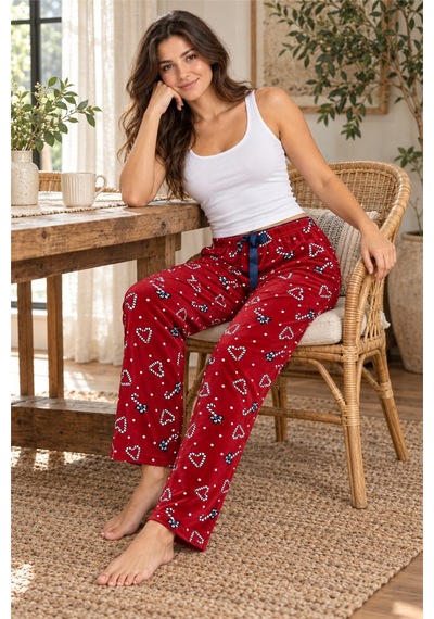 Mavera Mv08 Kadın Bordo Uzun Pijama Altı Bordo - 938659920 Bordo - 938659920 Bordo