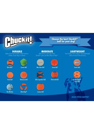 Ayrex Chuckit Fetch Ball 2'li Köpek Oyun Topu Küçük Boy